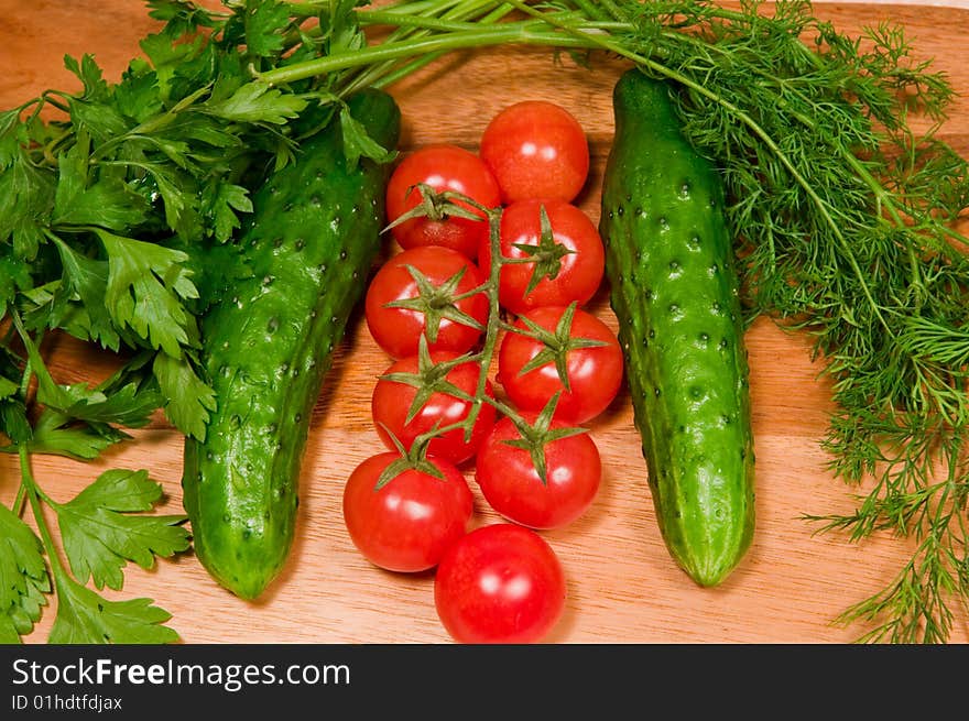 Vegetables for fresh salad