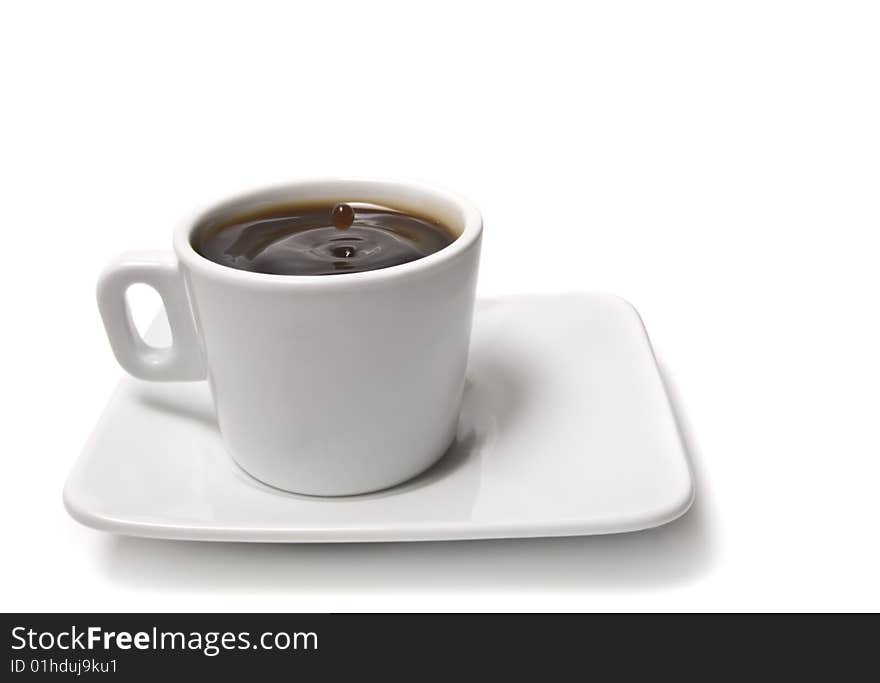 Cup Of Coffee On A White Background