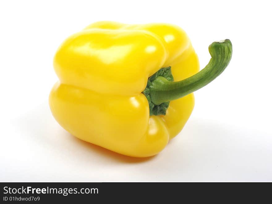 Yellow pepper close up.