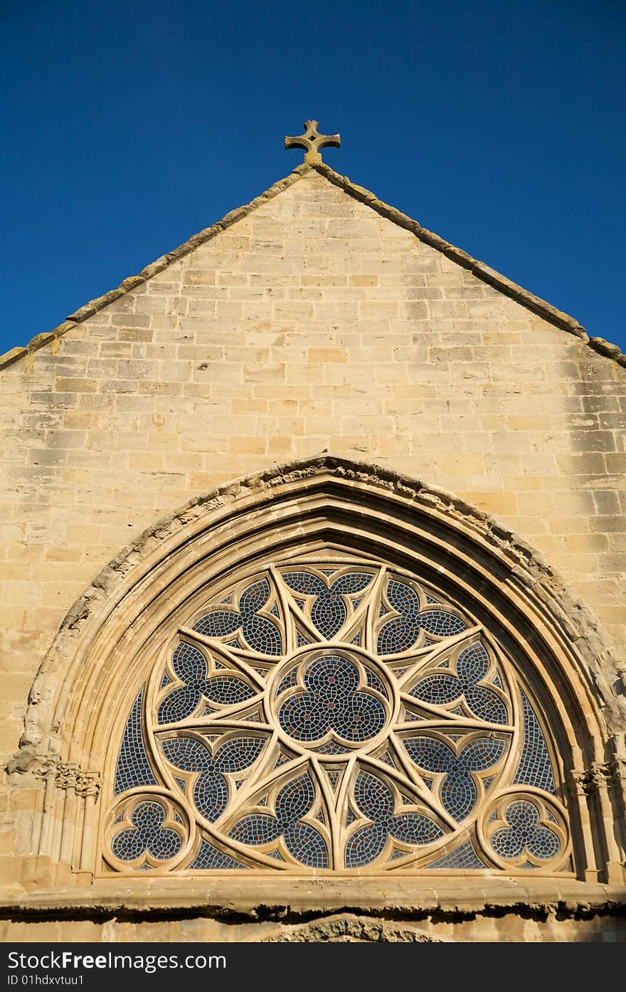 Outside public church at olite village in navarra spain. Outside public church at olite village in navarra spain