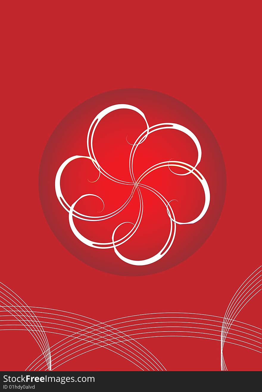 Set of red vector design elements