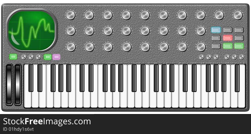 Synthesizer with Oscilloscope