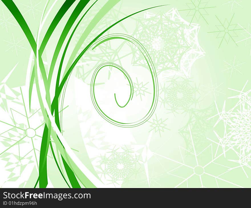 Green floral background. Spring fantasy