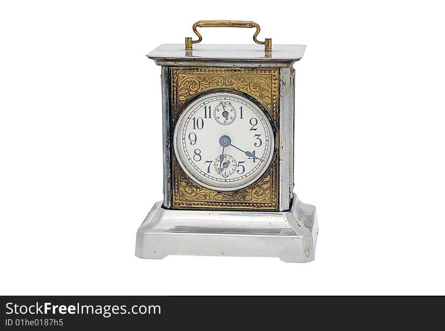 Vintage Alarm Clock isolated on a white background. Vintage Alarm Clock isolated on a white background