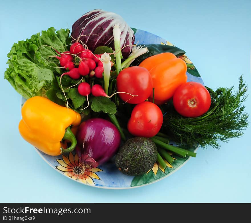 Fresh vegetables consist a lot of vitamins