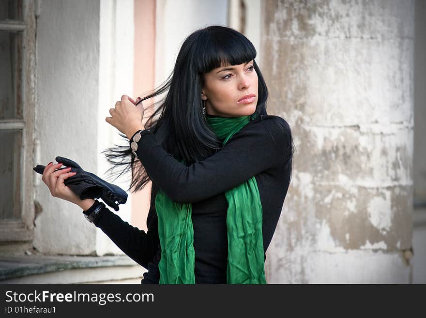 Beautiful Fashion Brunette Girl