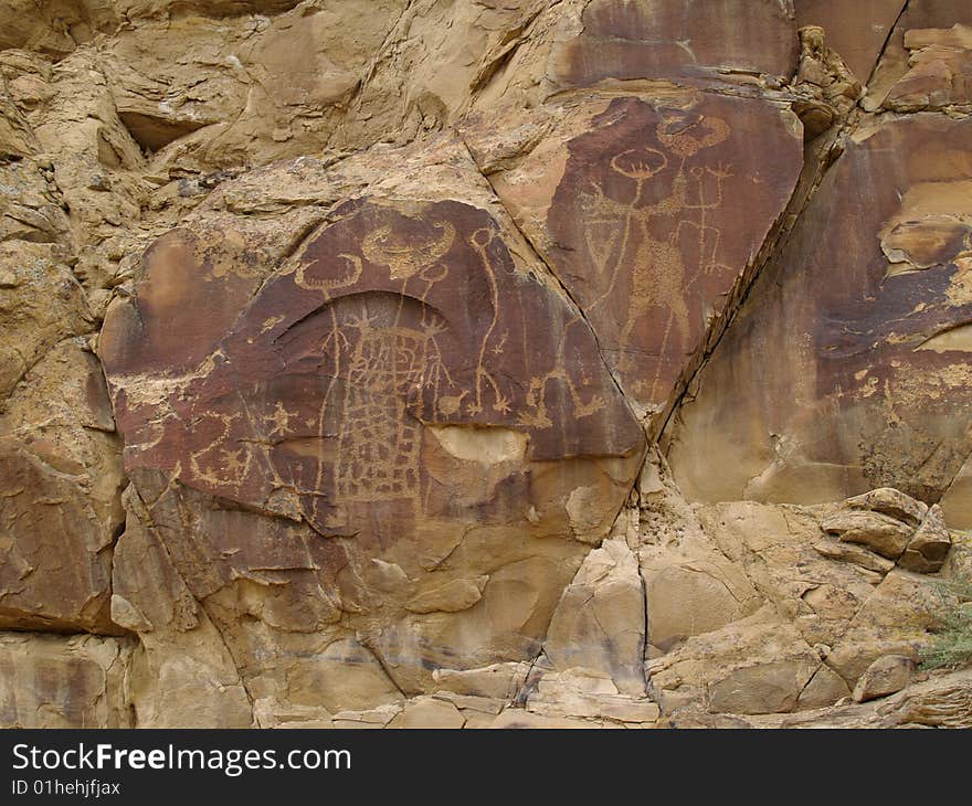 Indian Petroglyphs In Wyoming