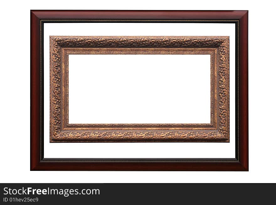 Frame for picture from baguette on white