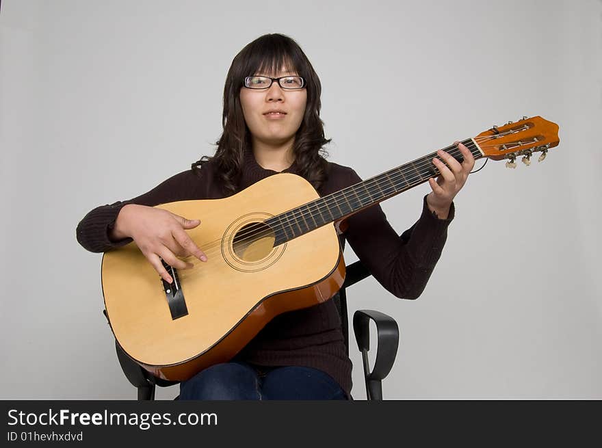 Female guitarist