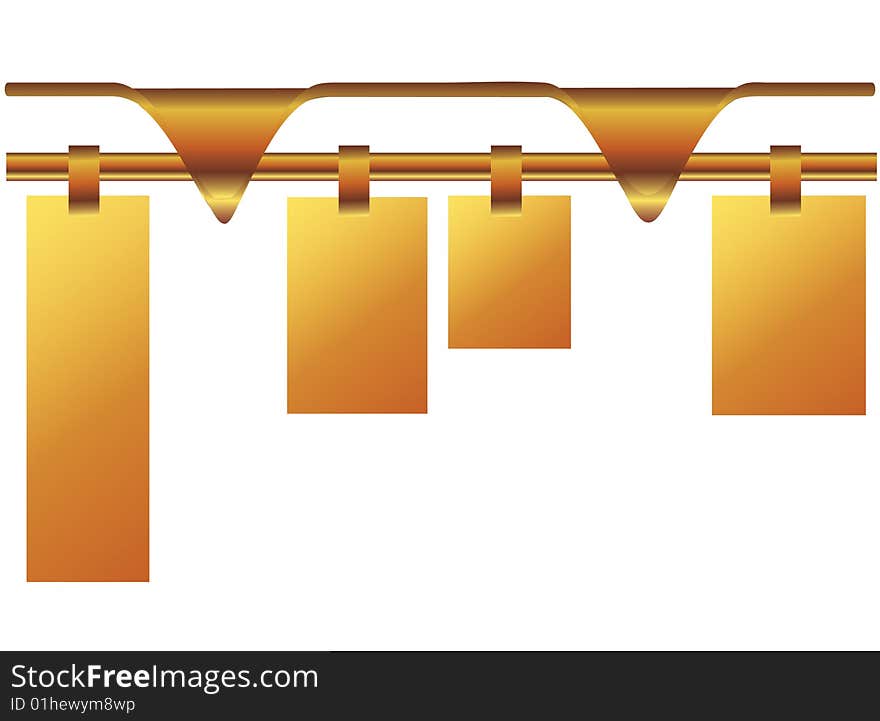 A set of metal banners. Vector illustration