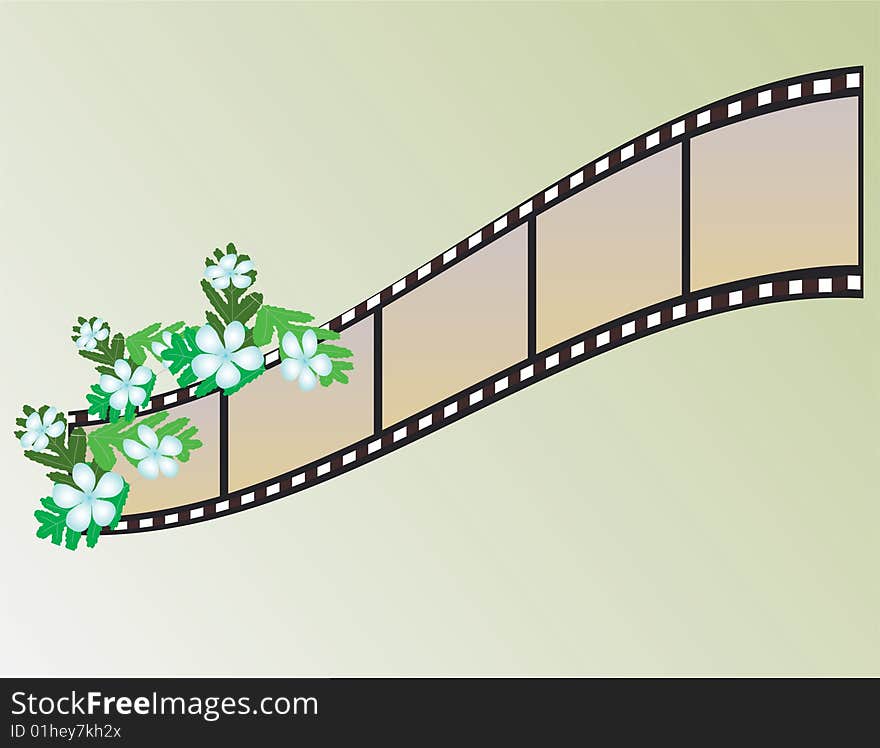 Banner in the form of film. Vector illustration