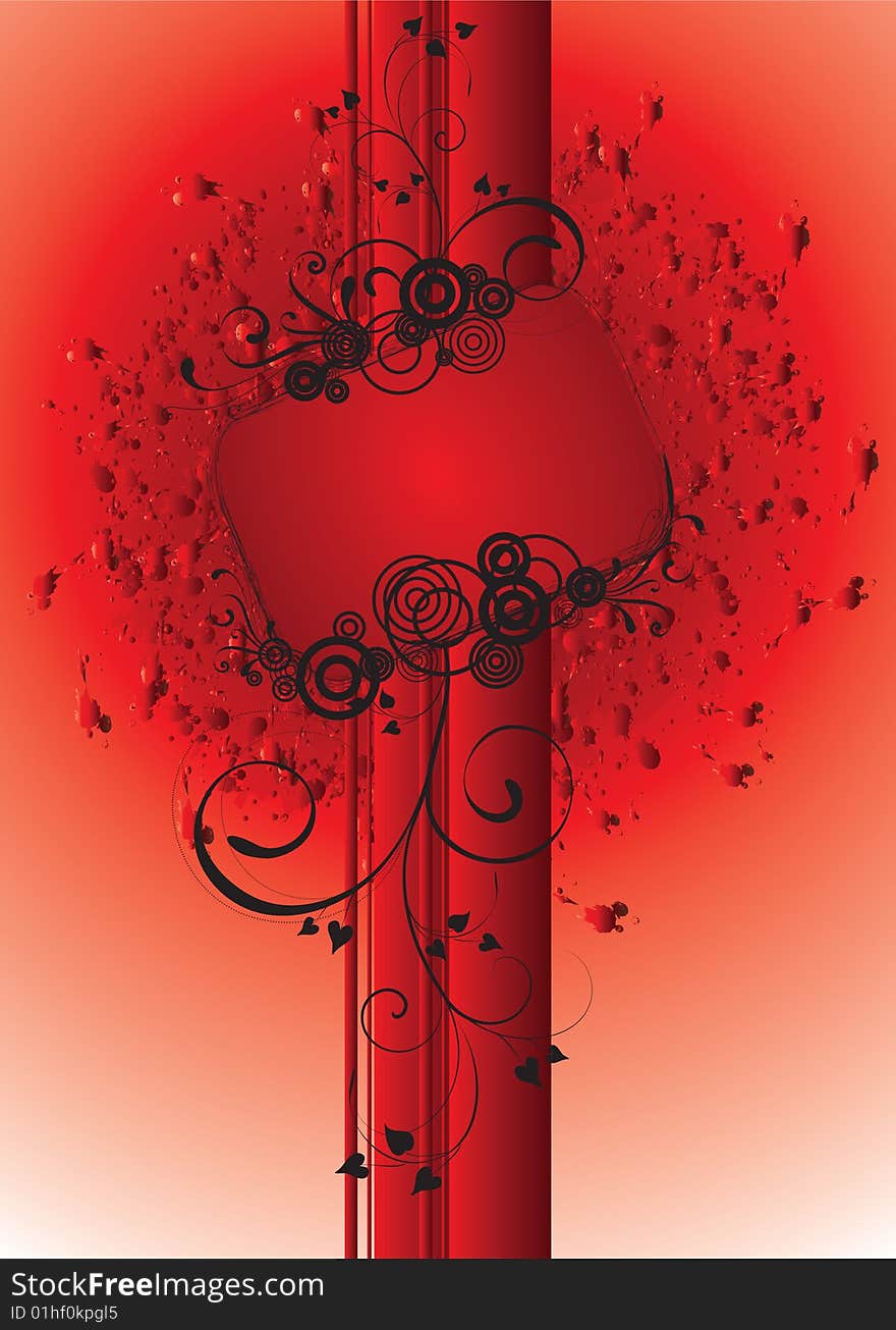 Red background