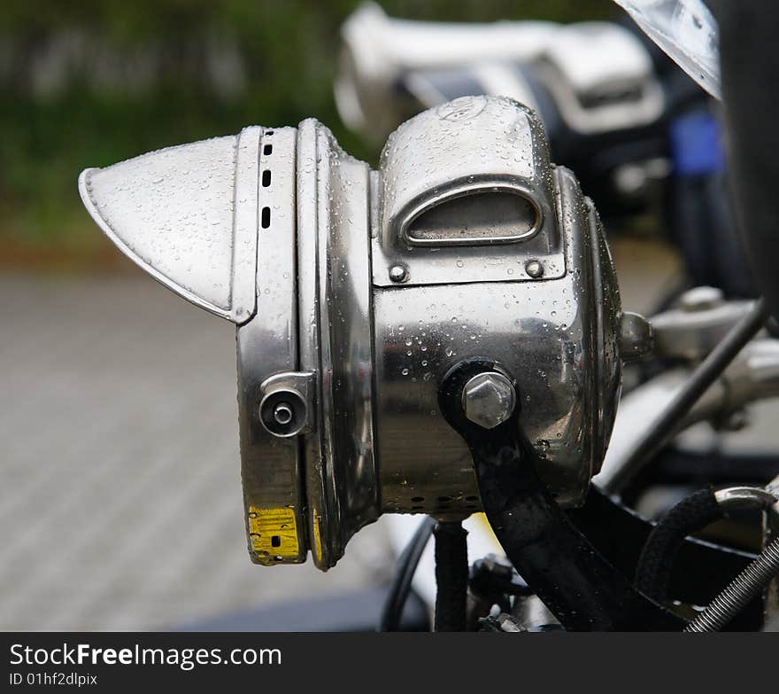 Vintage motorcycle headlight