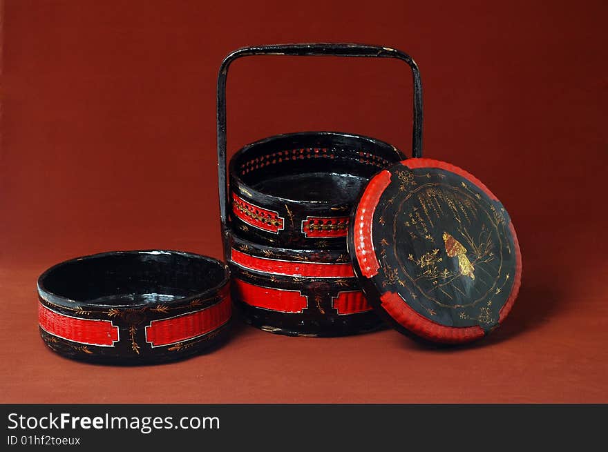 Chinese Wood Wedding Basket