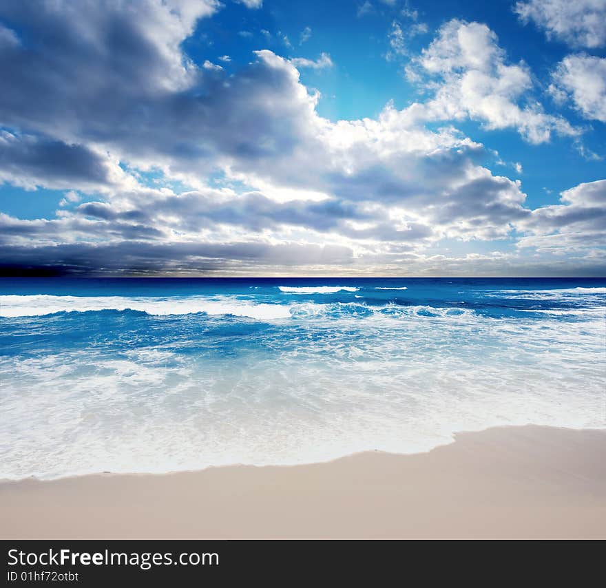 A Surreal Ocean Scenic Image. A Surreal Ocean Scenic Image