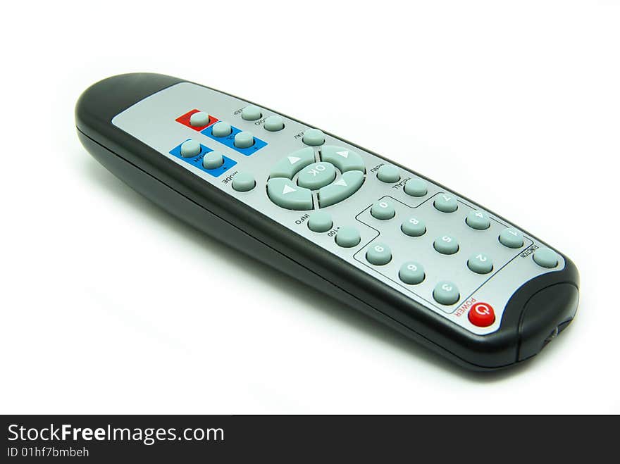 TV remote control isolated on white background