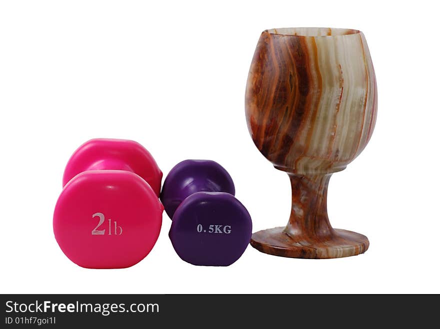 Isolated pair of dumbbells. Free Hand Weights taken in natural light. Path included in file. Isolated pair of dumbbells. Free Hand Weights taken in natural light. Path included in file.