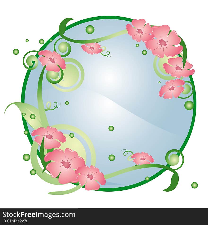 Abstract round floral background