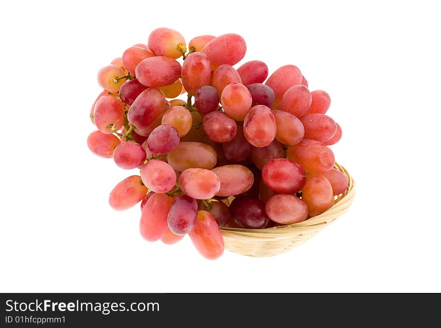 Cluster of grapes isolated on a white background