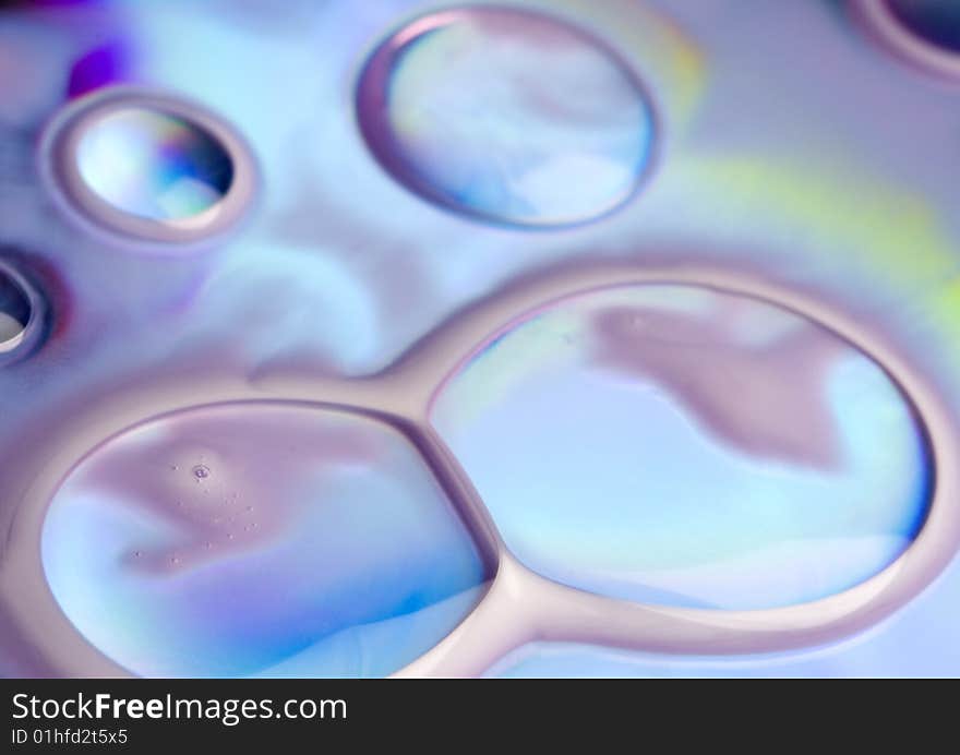 Water drops on blue background