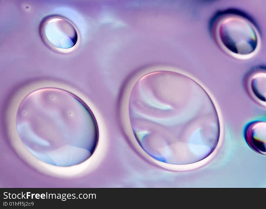 Water drops on blue background