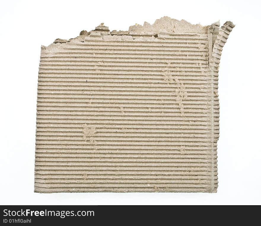 Cardboard part
isolated on white