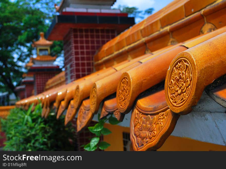 Image of the roof top at Fatt Wah Temple, Malaysia. Image of the roof top at Fatt Wah Temple, Malaysia