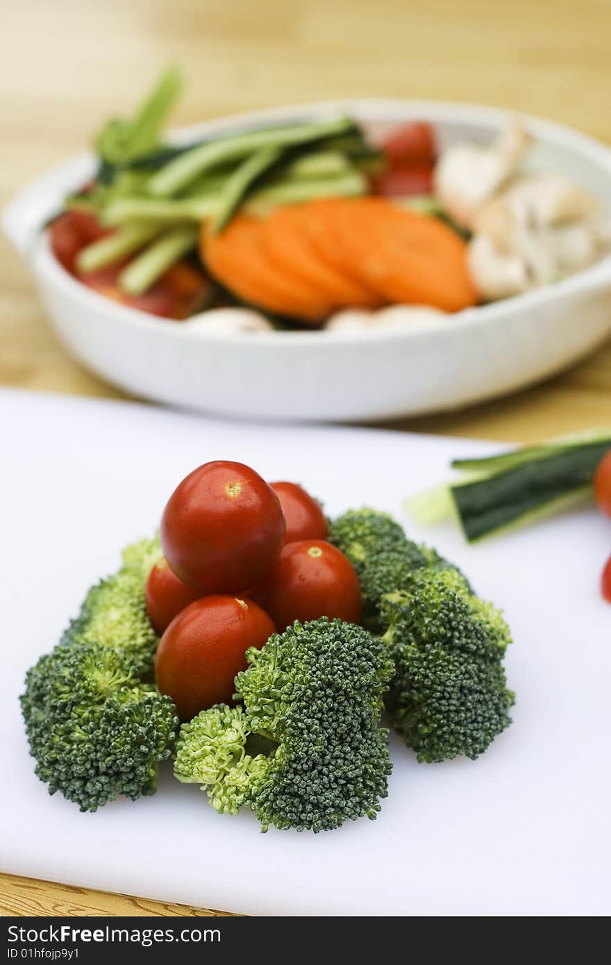 Broccoli and Cherry Tomatoes