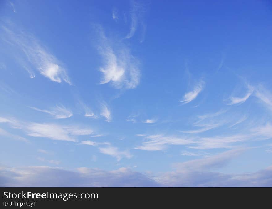 Beautiful blue sky and white clouds