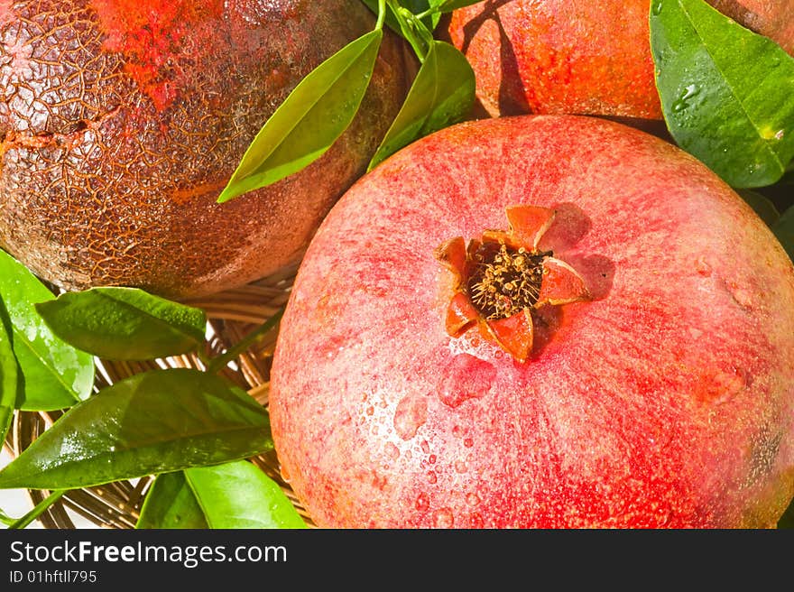 Ripe pomegranates