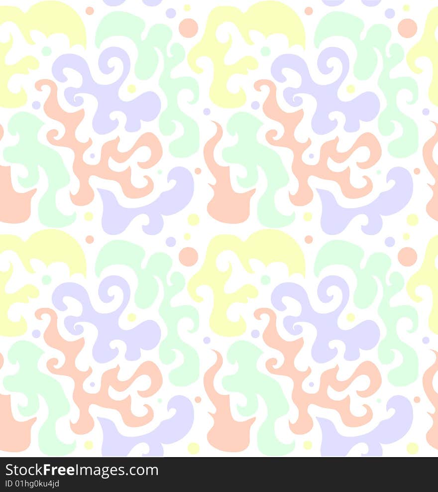 Varicoloured wallpaper: yellow, green, pink, violet