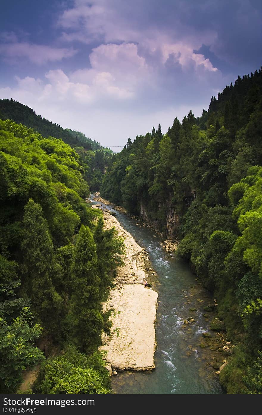 Beauty of the canyon, and the beautiful sky, beautiful streams