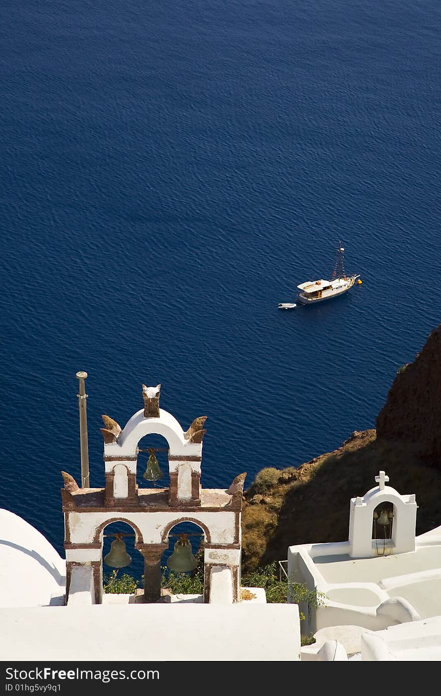 Greek Church Bell and sea view