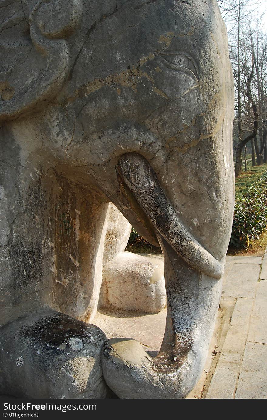 Stone elephant