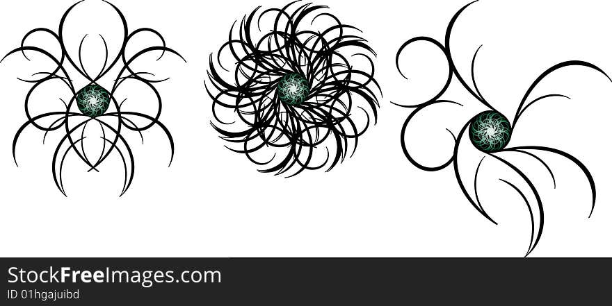 Decor elements made at adobe illustrator x4. Additional format- eps 8.