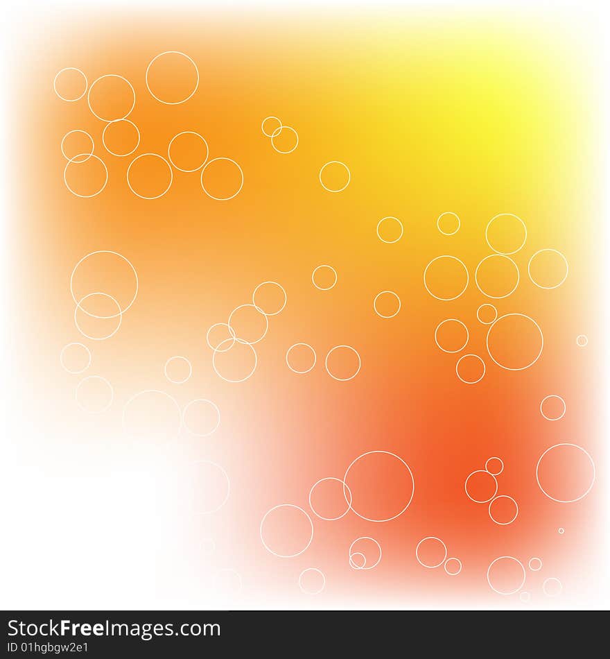 Bright modern background with bubbles