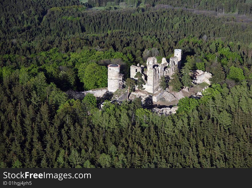 Castle Ruin Helfenburk nearby Strakonice in South Bohemia. Castle Ruin Helfenburk nearby Strakonice in South Bohemia