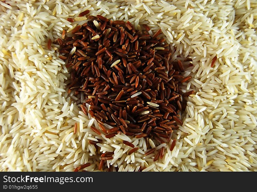 Basmati  and red rice