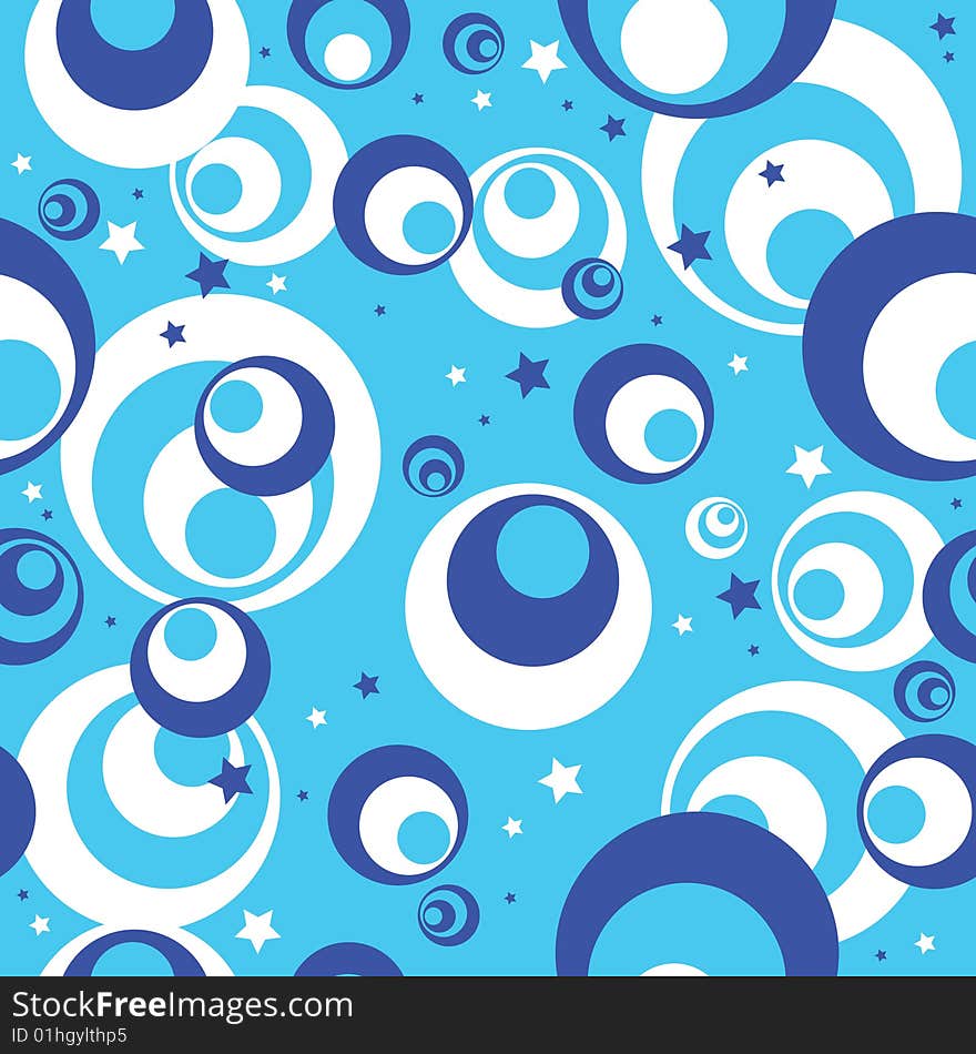 The vector illustration contains the image of blue seamless background