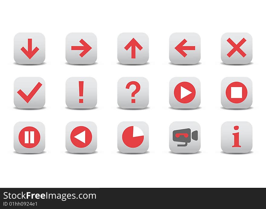 Vector illustration of different web icons