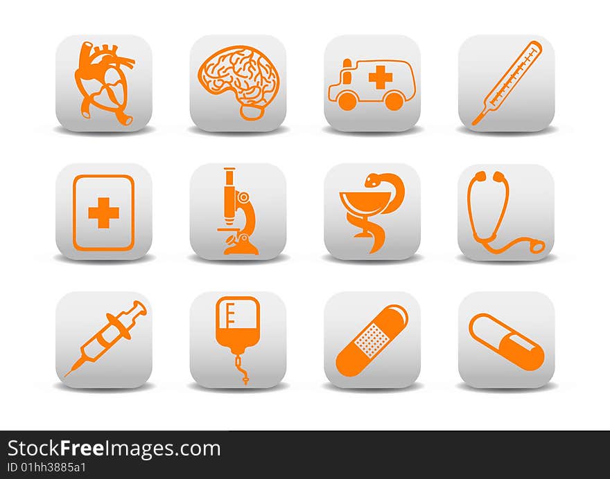 Vector illustration of medicine icons .You can use it for your website, application or presentation