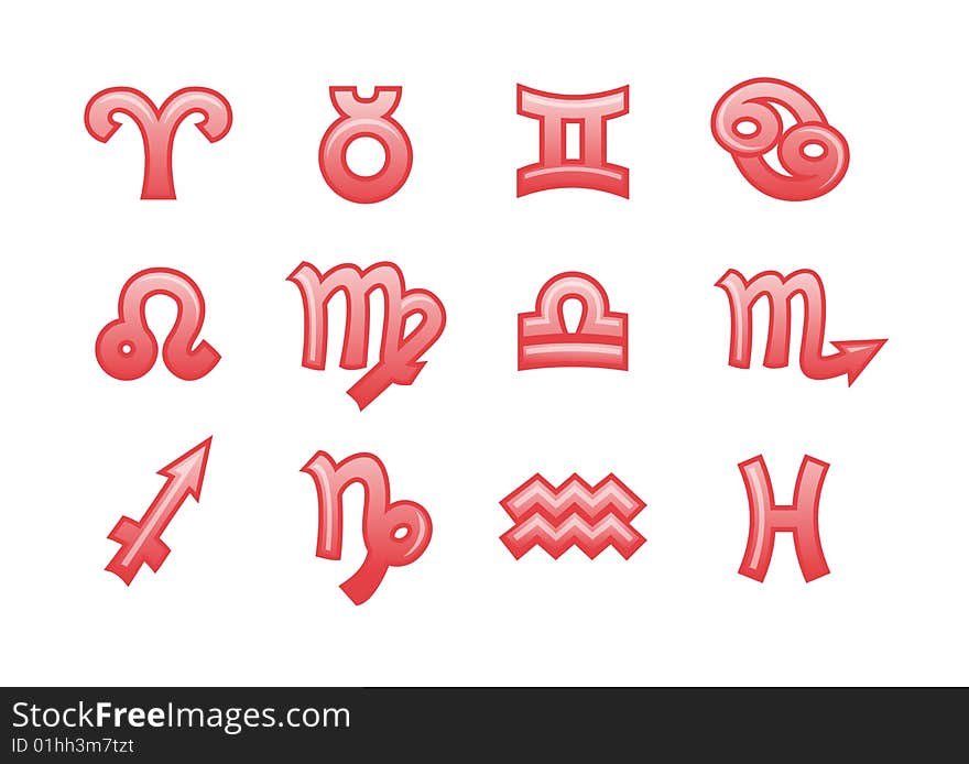 Vector illustration of zodiac signs .You can use it for your website, application or presentation