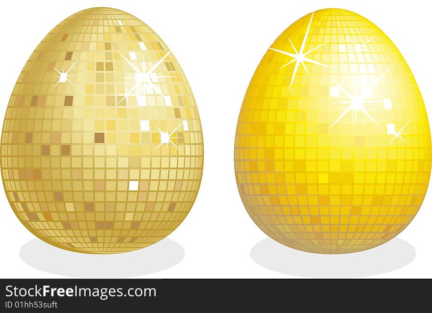 Two golden Easter Eggs