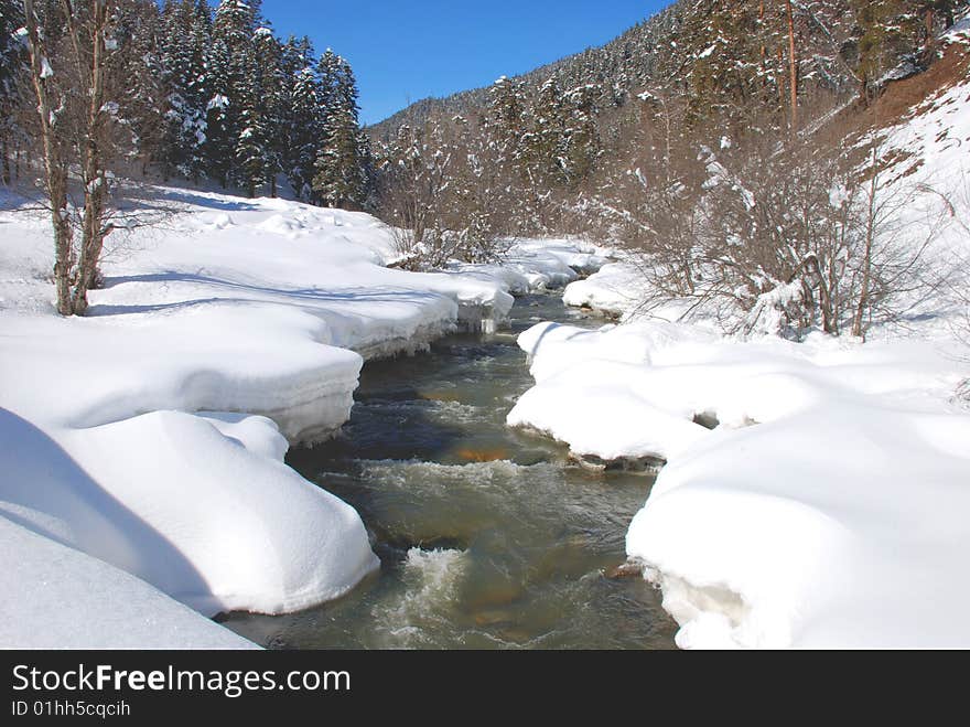 Early springtime in mountain Caucasus. Early springtime in mountain Caucasus