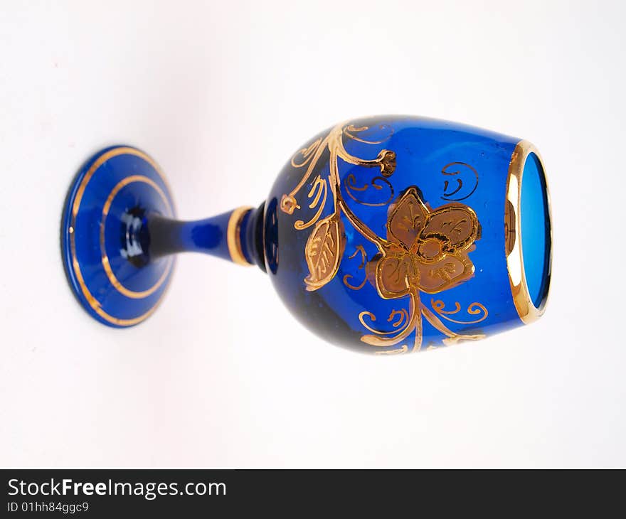 Blue Gold Crystal Deco Glass 2