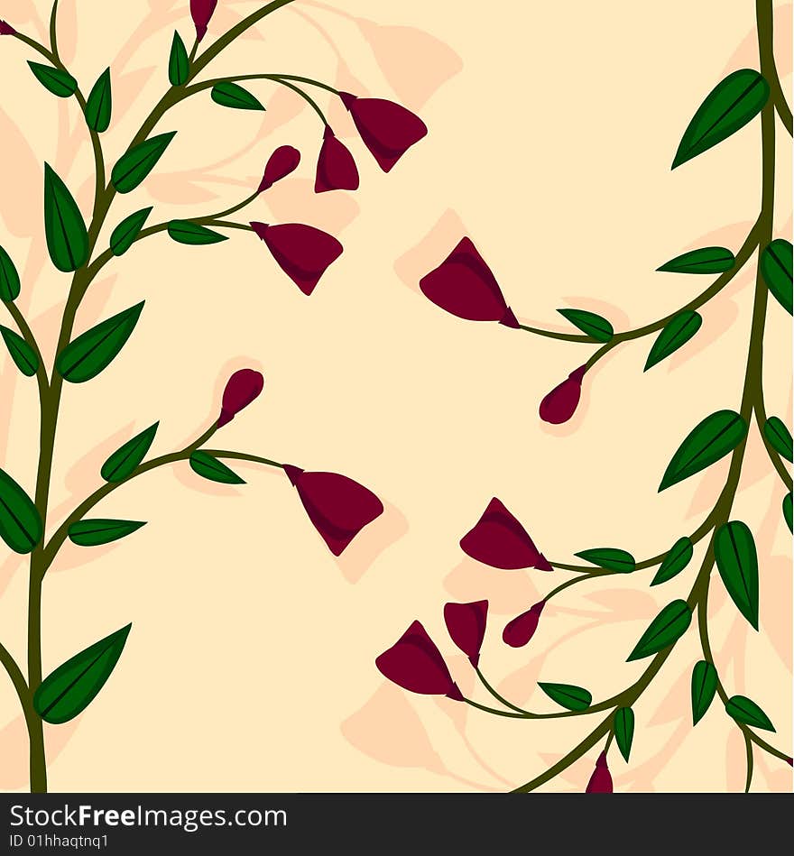 Branch of a plant, the Japanese style, background