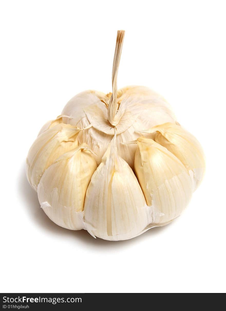 Garlic On White Background