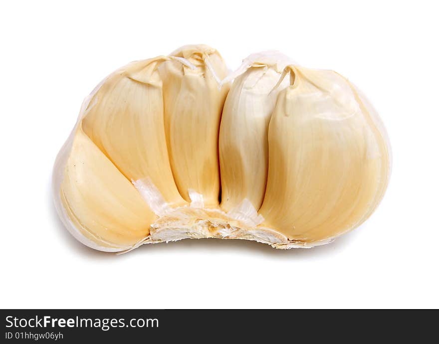 Garlic On White Background