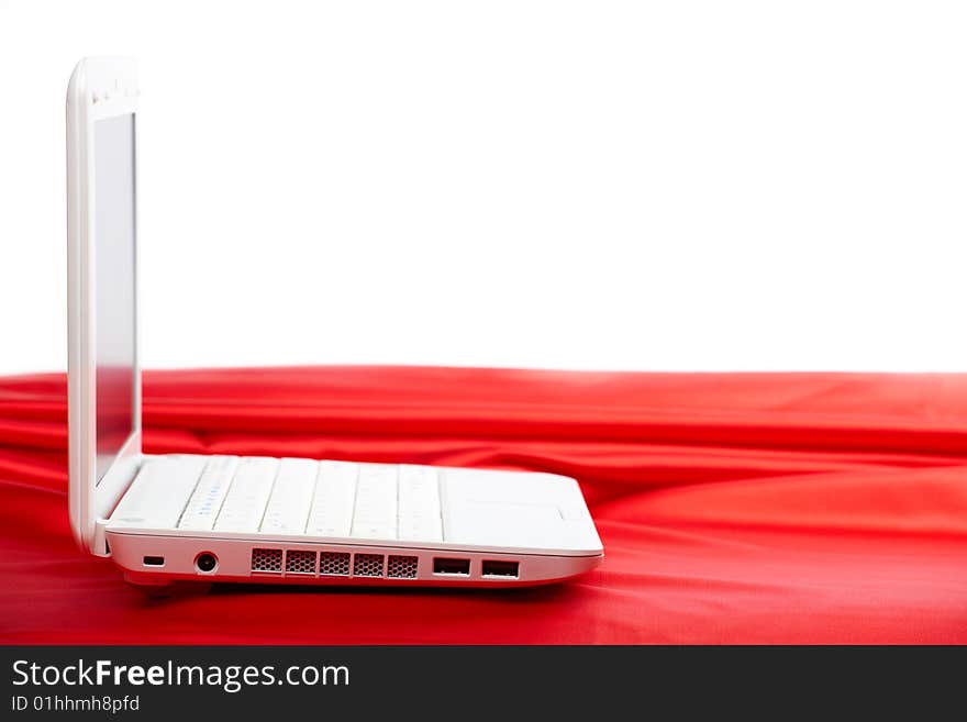 Modern white notebook on red. Modern white notebook on red