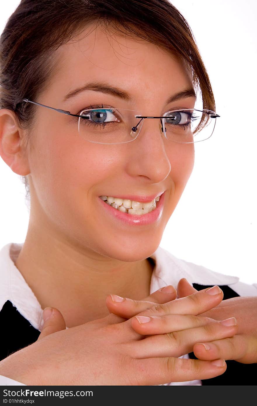 Front View Of Smiling Businesswoman